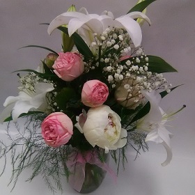 pink white arrangement