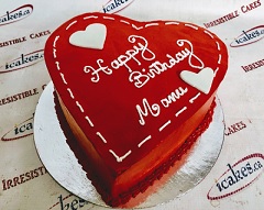 Heart shaped cake(red)