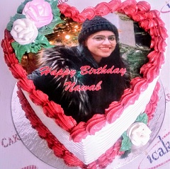 Heart shaped picture cake