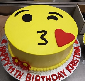 Emoji Happy Face Cake
