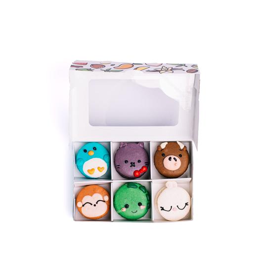 6 assorted Macarons