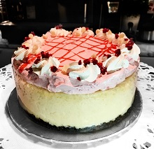 Vegan Raspberry White Chocolate Cheesecake