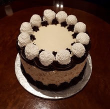 Vegan chocolate vanilla cake