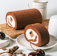 Cherry Chocolate Swiss Roll