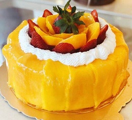 Mango flower cake