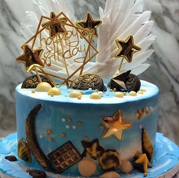 Blue sea cake