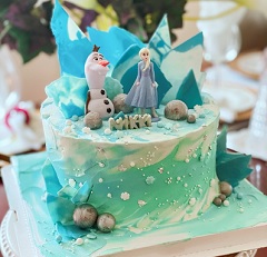 Frozen wonderland cake