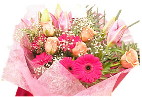 Pink orange day bouquet