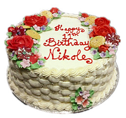 Flower basket cake