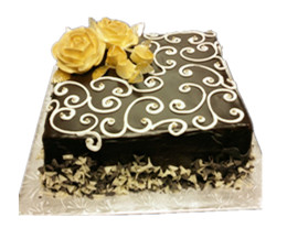 Dark birthday cake